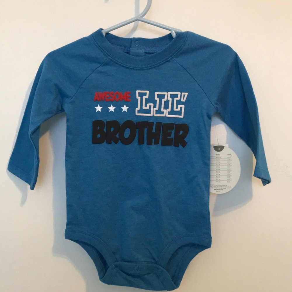Awesome Little Brother onesie 3-6 months